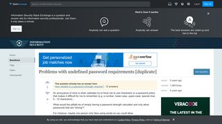 Problems with undefined password requirements - Information ...