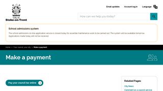 Make a payment | Make a payment | Stoke-on-Trent - Stoke.gov.uk
