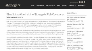 Elsa Joins Albert at the Stonegate Pub Company | Stonegate ...