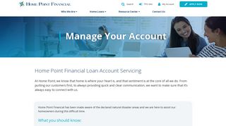 Manage Your Account | Home Point Financial Corporation | Home ...
