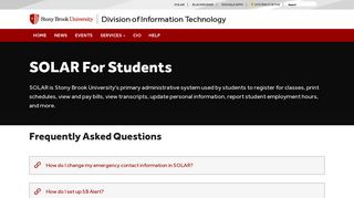 SOLAR for Students - Division of Information Technology - Stony ...