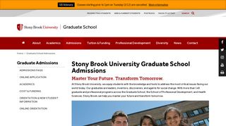 Admissions - Graduate School - Stony Brook University