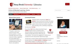 Blackboard - Research & Subject Guides at Stony Brook University