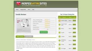 Stoodin Reviews - Top 10 Herpes Dating Sites