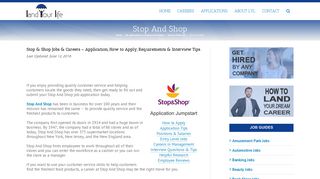 Stop & Shop Application | 2019 Careers, Job Requirements & Interview
