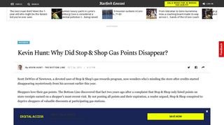 Kevin Hunt: Why Did My Stop & Shop Gas Points Disappear ...