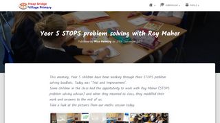 Year 5 STOPS problem solving with Ray Maher – Heap Bridge Blog ...