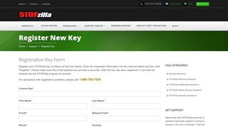 Register Security Software Key - STOPzilla