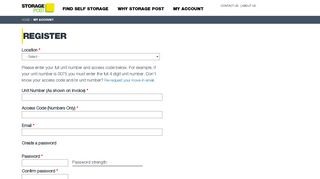 Register | Storage Post