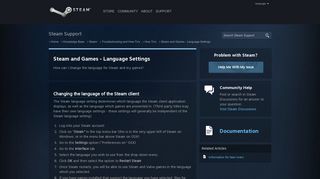 Steam and Games - Language Settings - How To's ... - Steam Support