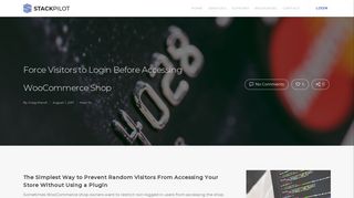 Force Visitors to Login Before Accessing WooCommerce Shop ...