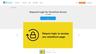 Required Login for Storefront Access - Ecwid