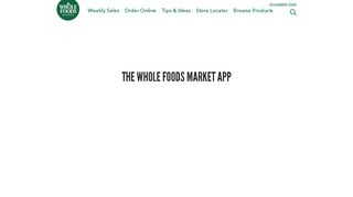 Our Apps | Whole Foods Market