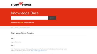 Start using Storm Proxies – Storm Proxies