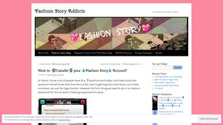How to Transfer   your Fashion Story   Account! | Fashion Story Addicts