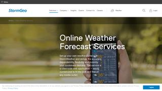 Online Weather Forecast Services - StormGeo - Freedom to Perform