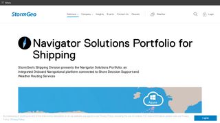 Navigator Solutions Portfolio for Shipping - StormGeo - Freedom to ...