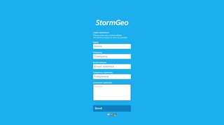 Login assistance - StormGeo Portal Login