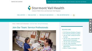 Join Our Team: Service Professionals - Stormont Vail
