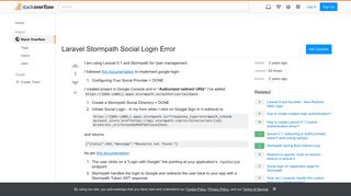 Laravel Stormpath Social Login Error - Stack Overflow