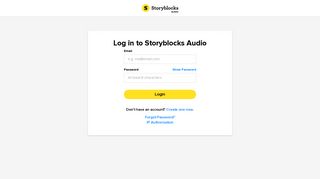 Login - Storyblocks Audio - Audio Blocks