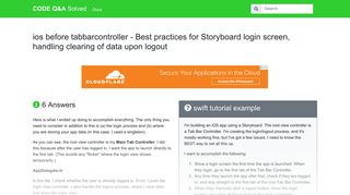 ios before tabbarcontroller - Best practices for Storyboard login screen ...
