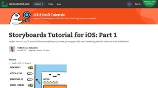Storyboards Tutorial for iOS: Part 1 | raywenderlich.com