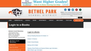 Login to e-Books - Bethel Park School District
