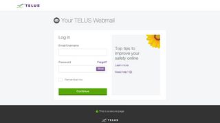 Your TELUS Webmail - TELUS Webmail - log in