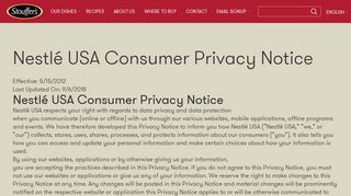 Privacy | Stouffer's