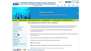 STPI Online Reporting - Instructions - STPI Bangalore - Software ...