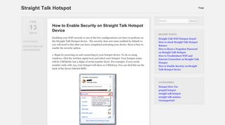 How to Enable Security on Straight Talk Hotspot Device | Straight Talk ...