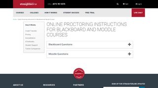 Online Proctoring Instructions for Blackboard and ... - StraighterLine