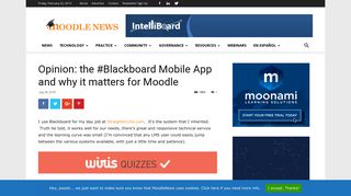 Opinion: the #Blackboard Mobile App and why it matters for Moodle ...
