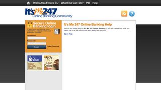 It's Me 247 Online Banking Help | Straits Area Federal CU