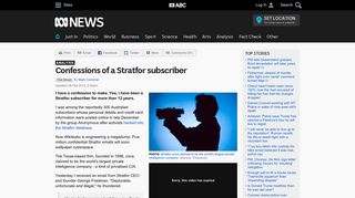 Confessions of a Stratfor subscriber - ABC News (Australian ...