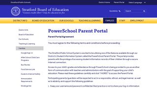 PowerSchool Parent Portal - Stratford Public Schools