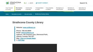 Strathcona County Library | Strathcona County