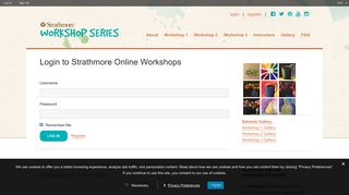 Login - Strathmore Artist Workshops