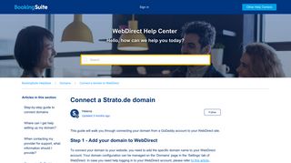 Connect a Strato.de domain – Home - WebDirect - Booking.com