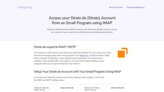 How to access your Strato.de (Strato) email account using IMAP