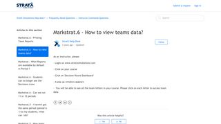 Markstrat.6 - How to view teams data? – StratX Simulations Help-desk !