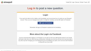 Strawpoll - Login to Post a New Question - Strawpoll.com