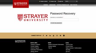 User account | Strayer University