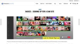 BASICS - Signing up for a Cam Site - Streamate Recruiting