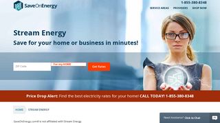 Stream Energy Rates | Shop Electricity - SaveOnEnergy.com