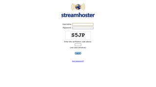Streamhoster.com - Login