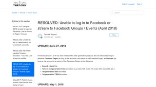 RESOLVED: Unable to log in to Facebook or stream to Facebook ...