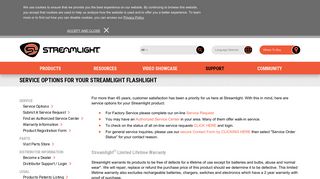 Service Options For Your Streamlight Flashlight