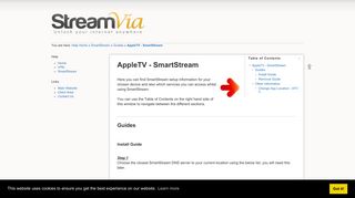 StreamVia Help - AppleTV - SmartStream